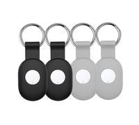 SEIAIYG 4 Pezzi Custodia Compatibile con Xiaomi Tag, Portatile e Antigraffio Silicone Cover con Portachiavi per Chiavi, Zaini, Bagagli