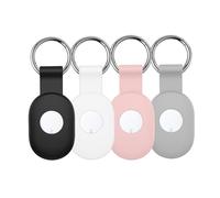 SEIAIYG 4 Pezzi Custodia Compatibile con Xiaomi Tag, Portatile e Antigraffio Silicone Cover con Portachiavi per Chiavi, Zaini, Bagagli