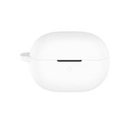 SEIAIYG Custodia Compatibile con Huawei FreeBuds Pro 5, Cover Protettiva in Silicone Antiurto e Antigraffio con Moschettone - Bianco