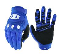 Seibertron Donna e Uomo Traspirante Touch Screen Pieno Dito Guanti Sportivi per Ciclismo Bicicletta Bici BMX MX ATV MTB e Road Racing Motorcycle Motocross con Protection sulle nocche Blue L
