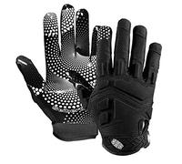Seibertron G.A.R.G 2.0 Gel Filled Patented Anti-Impact Ultra-Stick Sports Receiver Gloves/Guanti da Football Americano PRO Ricevitore Gioventù e Adulti Black XL