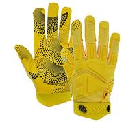 Seibertron G.A.R.G 2.0 Gel Filled Patented Anti-Impact Ultra-Stick Sports Receiver Gloves/Guanti da Football Americano PRO Ricevitore Gioventù e Adulti Yellow M