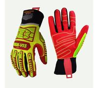 Seibertron HIGH-VIS HRIG Guanti da Lavoro Antiscivolo e Resistenti all’Olio - Protezione Antiurto per Industria Petrolifera e Rigger S