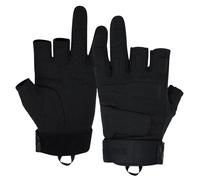 Seibertron S.O.L.A.G-T Guanti Uomo 2 Dita Militari Neri,Tattici, d'assalto eCombattimento.Nero S