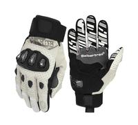 Seibertron SPS-2 Guanti Unisex Touchscreen da Corsa da Strada da Moto MTB Sport Also Fit BMX MX ATV Mountain Bike da Bicicletta Ciclismo Fuoristrada/Dirt Cross etc Dita Intere per Adult White M
