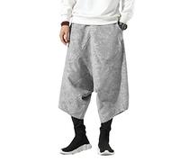 Seidarise Harem Pantaloni Hip hop Pantaloni Larghi Gamba Larga Casual Harem Lino Giapponese Yoga - - L
