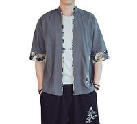 Seidarise Kimono Cardigan Noragi Giacca Giapponese Yukata Cappotto Haori Plus Size - - X-Large