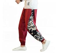 Seidarise Pantaloni da jogging cargo da uomo in lino giapponese Hip Hop Pantaloni Harem Sport