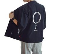 Seidarise Uomo Kimono Tradizionale Giapponese Abbigliamento Maschio Cardigan Noragi Giacca Yukata Cappotto Haori - - M