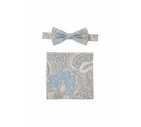 SEIDENFALTER Set Fliege e fazzoletto da taschino PRINCE BOWTIE beige