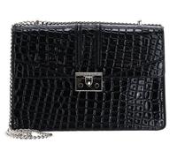 SEIDENFELT MANUFAKTUR borsa da sera Roros Big Croco Print Black