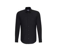 Seidensticker Business Hemd, Camicia Uomo, Nero, 39