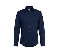 Seidensticker Business Hemd Slim Fit Bügelfrei Kent Langarm, Camicia Uomo, Blu (Dunkelblau), 41