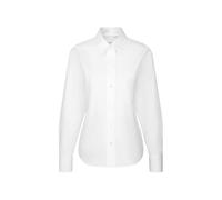 Seidensticker Camicetta da donna, vestibilità regolare, tinta unita, a maniche lunghe, camicia con carré speciale e polsini a busta, 100 cotone, bianco, 46