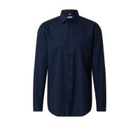 Seidensticker Regular Bügelfrei Kent Langarm, Camicia Uomo, Blu (Dunkelblau), 40
