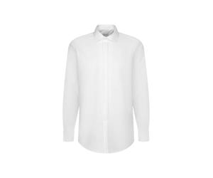 Seidensticker Camicia Business Modern Fit da Uomo con collo alla coreana e senza taschino sul petto, senza ferro, taglio dritto, a maniche lunghe, Bianco (Weiß), XX-Large (Taglia produttore: 46)