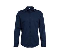 Seidensticker Business Hemd Slim Fit Bügelfrei Kent Langarm, Camicia Uomo, Blu (Dunkelblau), 41
