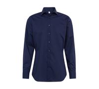 Seidensticker Shaped Bügelfrei Kent Langarm, Camicia Uomo, Blu (Dunkelblau), 37