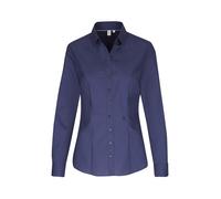 Seidensticker City Bluse Langarm Slim Fit Uni Bügelfrei, Camicia Donna, Blu (Dunkelblau), 46