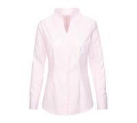 Seidensticker Camicetta da Donna - City - Facile da Stirare - Camicia a Collo Calice - Slim Fit - Maniche Lunghe - 100% Cotone, rosé, 40