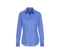 Seidensticker City Bluse Langarm Slim Fit Uni Bügelfrei, Camicia Donna, Blu (Mittelblau), 48