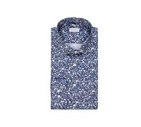 Seidensticker Camicia da Uomo Business - Modellata - Facile da Stirare - Colletto Kent - Maniche Lunghe - 100% Cotone, Blu, 38