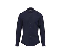 Seidensticker Camicia da Uomo Business - Modellata - Facile da Stirare - Colletto Kent - Maniche Lunghe - 100% Cotone, Blu, 38