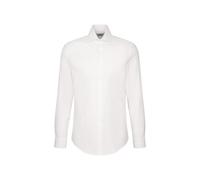 Seidensticker Camicia da Uomo Business - Modellata - Non necessita di Stiratura - Colletto Kent - Maniche Lunghe - 100% Cotone, Bianco, 41