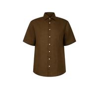 Seidensticker Camicia da Uomo Regular Fit Kurzarm Leinenhemd, Verde, 42 Kurz