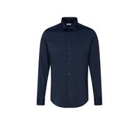 Seidensticker Camicia da Uomo Slim Facile da Stirare Kent a Maniche Lunghe Misto Cotone, Blu Scuro, 41