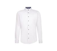 Seidensticker Camicia da Uomo Slim Fit a Maniche Lunghe Business, Bianco, 43