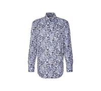 Seidensticker Camicia da Uomo, vestibilità Normale, Facile da Stirare, Colletto Kent, Maniche Lunghe, 100% Cotone, Blu, 43