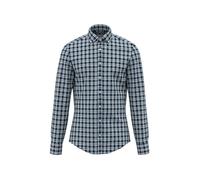 Seidensticker Camicia in Flanella da Uomo, Modellata, Facile da Stirare, Colletto con Bottoni, Maniche Lunghe, 100% Cotone, Turchese, 43