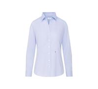 Seidensticker City Bluse Langarm Slim Fit Uni Bügelfrei, Camicia Donna, Blu (Hellblau Karo), 34