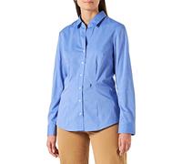 Seidensticker City Bluse Langarm Slim Fit Uni Bügelfrei, Camicia Donna, Blu (Mittelblau), 34
