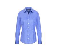 Seidensticker City Bluse Langarm Slim Fit Uni Bügelfrei, Camicia Donna, Blu (Mittelblau), 36