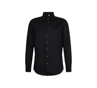 Seidensticker Comfort Fit Langarm Business-Hemd Camicia, Nero, 43 Uomini, Nero, 45