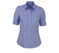 Seidensticker Damen Bluse-Bügelfreie, Schmal Taillierte Hemdbluse-Slim Fit-Hemdbluse-Kurzarm-100% Baumwolle Camicia da Donna, La Luce Blu, 34