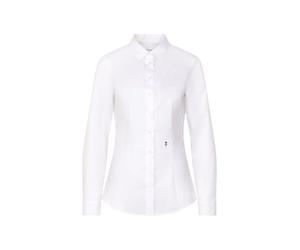 Seidensticker Donna Goblet Collar Blouse Long Sleeve Slim Fit Plain Non-iron Camicia da donna, Bianco (01), 42
