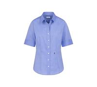 Seidensticker Hemdbluse Langarm Slim Fit Uni Bügelfrei Camicia, Blu (Mittelblau 14), 50 (Taglia Produttore: 44) Donna