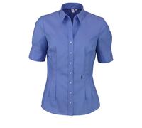 Seidensticker Hemdbluse Langarm Slim Fit Uni Bügelfrei, Camicia Donna, Blu (Mittelblau 14), 50 (Taglia Produttore: 44)