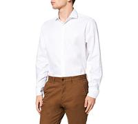 Seidensticker Herren Business Hemd Shaped Fit - Bügelfreies Camicia Formale, Bianco (Weiß 01), 39 Uomo