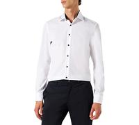 Seidensticker Herren Business Hemd Shaped Fit - Bügelfreies Camicia Formale, Bianco (White 01), 39 Uomo
