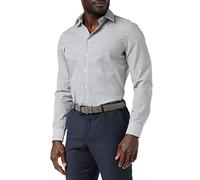 Seidensticker Herren Business Hemd Shaped Fit - Bügelfreies Camicia Formale, Blu (Dunkelblau 19), 39 Uomo