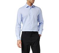 Seidensticker Herren Business Slim Fit - Bügelfreies, Schmales Hemd mit Kent-Kragen - Langarm - 100% Baumwolle Camicia Formale, Blu, 39 Uomo