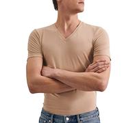 Seidensticker Maglietta da Uomo a Maniche Corte con Scollo a T-Shirt, Beige, M