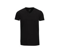 Seidensticker Maglietta da Uomo a Maniche Corte con Scollo a V T-Shirt, Nero (Schwarz 39)