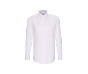 Seidensticker Regular B.d Camicia uomo, Bianco (Weiß (01 Weiß)), 41