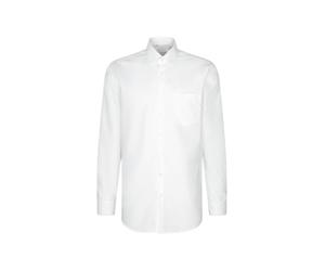 Seidensticker Regular Bügelfrei Kent Langarm, Camicia Uomo, Bianco (Weiß/1.003), 48