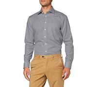 Seidensticker Regular Bügelfrei Kent Langarm, Camicia Uomo, Nero (Anthra), 48